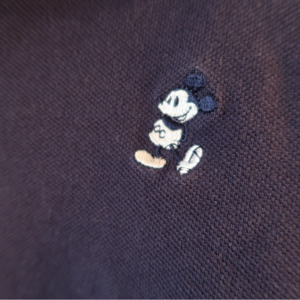 Disney Parks: Men’s Navy Blue Mickey Mouse Embroidered Polo - Size Medium - Picture 2 of 5